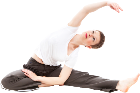Woman Sitting Yoga Pose Png Transparent Image - Yoga Png (500x337), Png Download