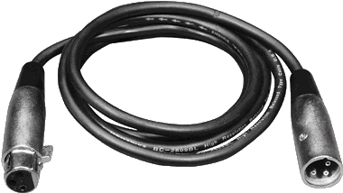 Dmx Cables Plugged In The Dimmer Pack To Your Dmx Interface - Chauvet 3-pin 10' Dmx Cable (400x310), Png Download