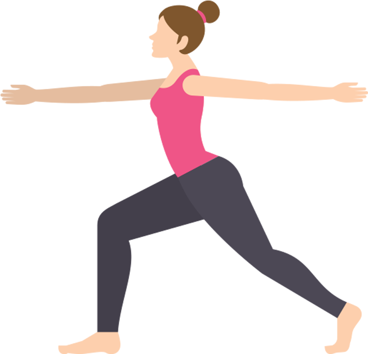 Warrior 2 Pose Ii - Yoga Stickers (1000x1000), Png Download