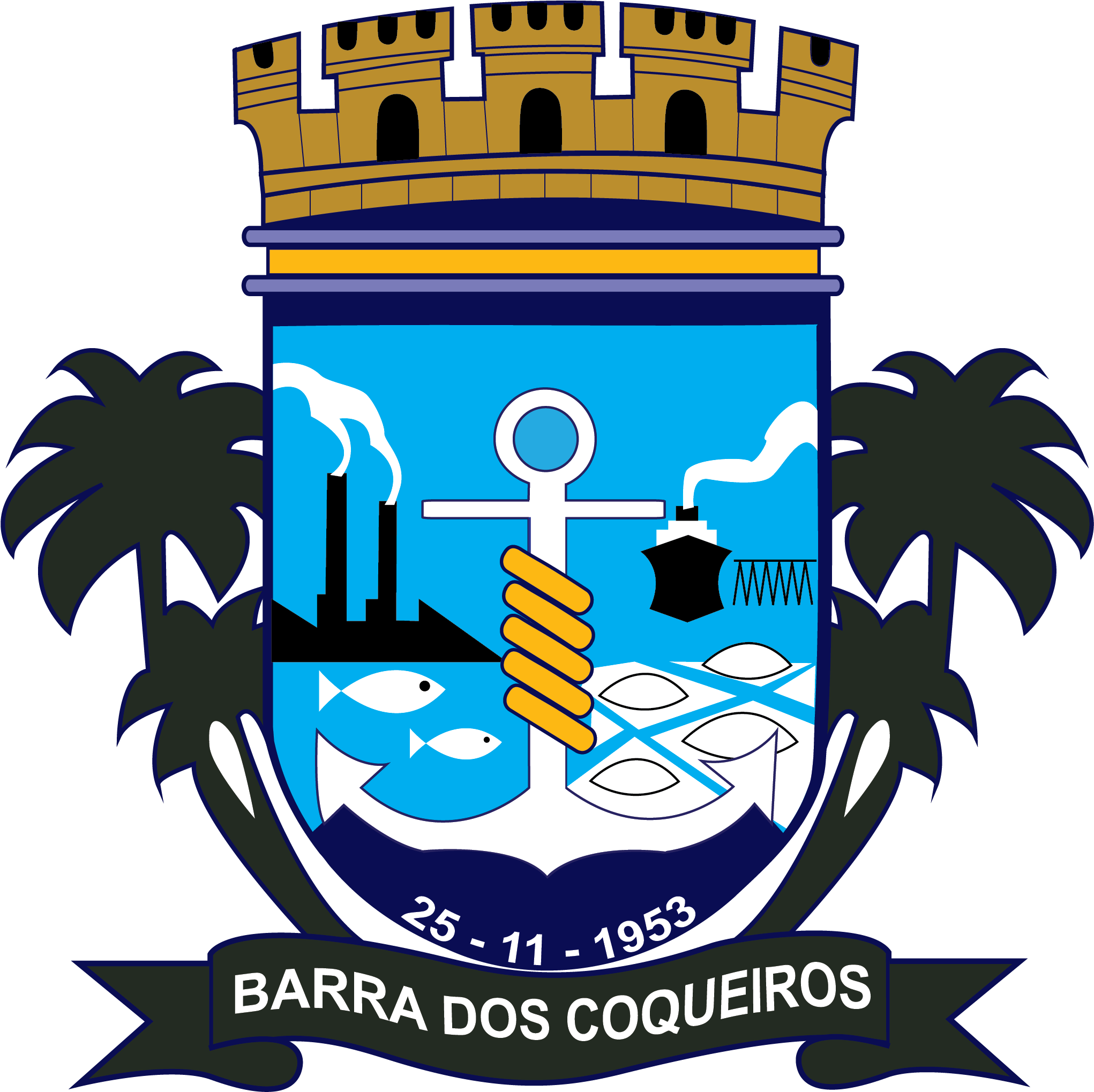 Brasão Do Município De Barra Dos Coqueiros - Barra Dos Coqueiros (2074x2081), Png Download