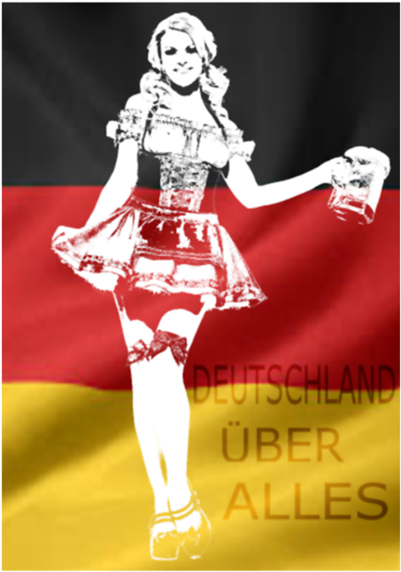 German Beer Girl Costume Png - T-shirt (790x691), Png Download