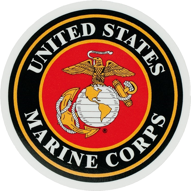 Seagoing Marines Presentation - Powerdecal Milpwr004 Led Light-up Decal U.s. Marine (770x763), Png Download