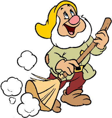 سفیدبرفی و هفت کوتوله Sleepy - Snow White Sweeping Clipart (384x402), Png Download