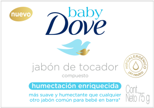 Baby Dove Jabón En Barra Hidratación Enriquecida 75g - Dove Baby Shampoo 200ml (459x460), Png Download
