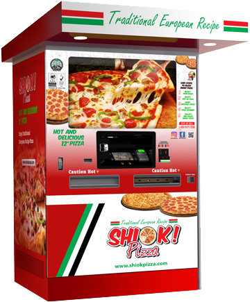 Pizza Vending Machine - Shiok Pizza Vending Machine (500x452), Png Download