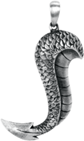 Dragon Tail Pendant - Dragon Tail Pendant - Collectible Medallion Necklace (555x555), Png Download