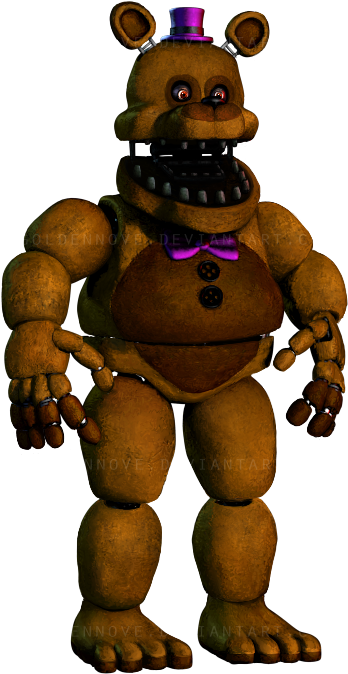 Unwithered Fredbear By Goldennove Fnaf Sl, Sister Location, - Fnaf Fredbear (347x700), Png Download