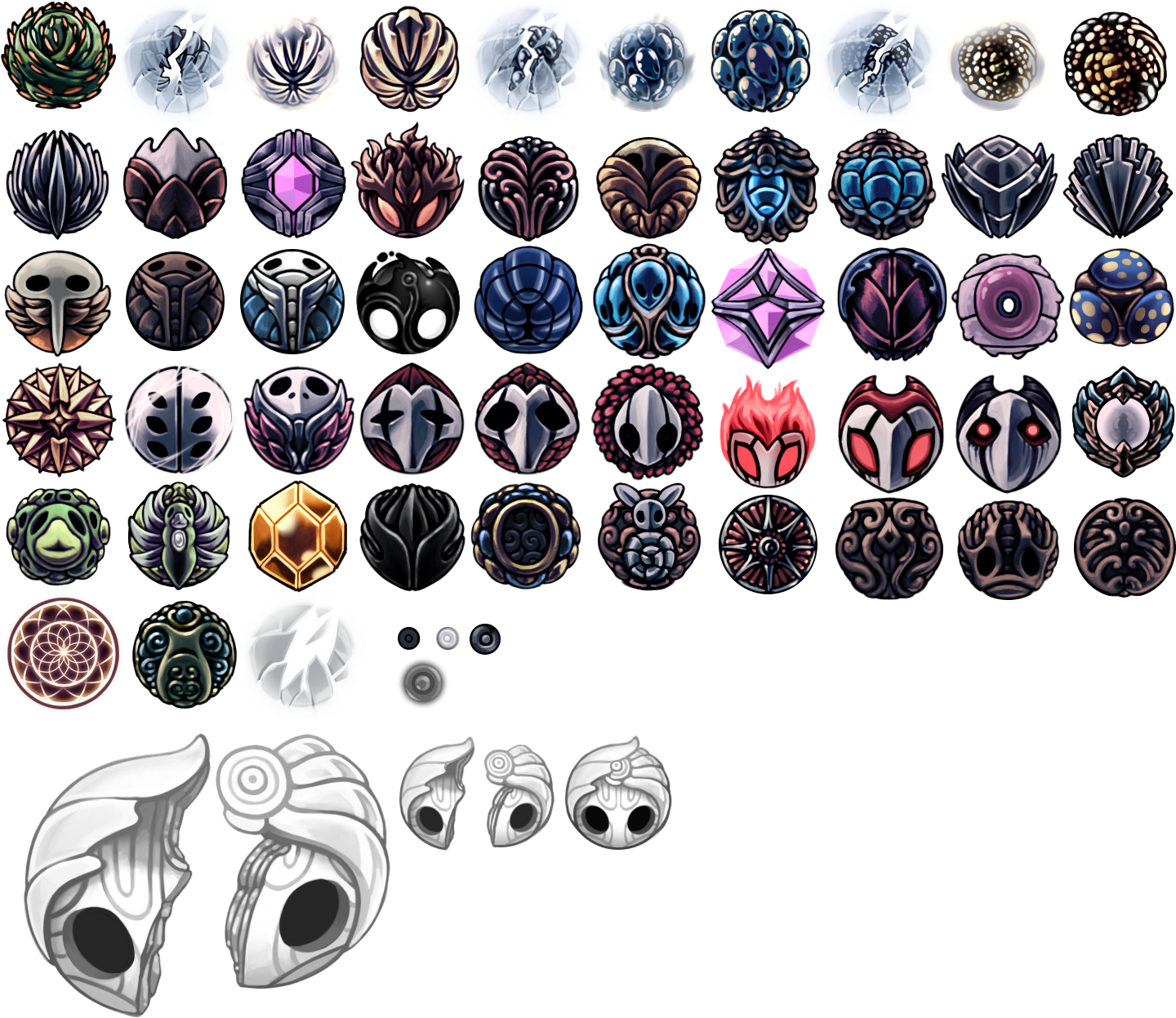 Download Click For Full Sized Image Charms Hollow Knight All Charms Locations PNG Image with