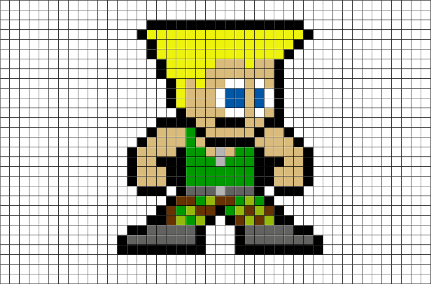 Street Fighters Pixel Art (880x581), Png Download