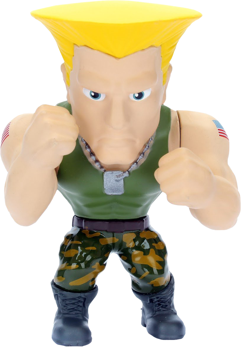 Guile - Metals Die Cast Street Fighter (822x1181), Png Download