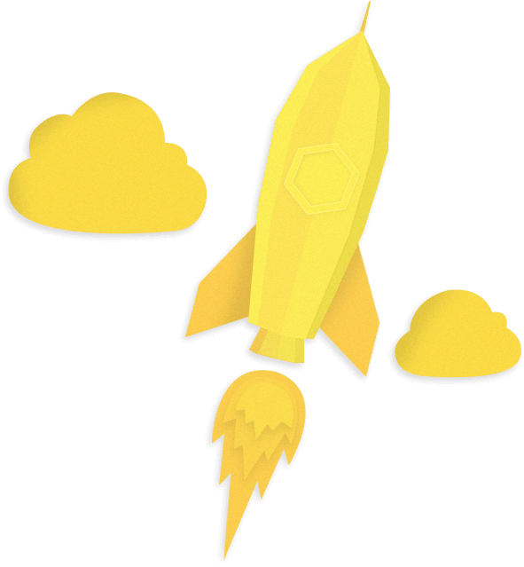 Yellow Rocket - Offshore Outsourcing (591x639), Png Download