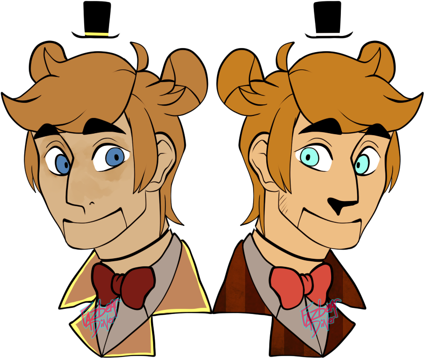 New Vs Old Fredbear - Cartoon (888x778), Png Download