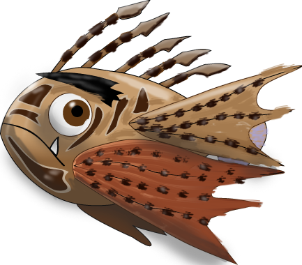 Pez Leon Huye - Spotfin Lionfish (433x380), Png Download