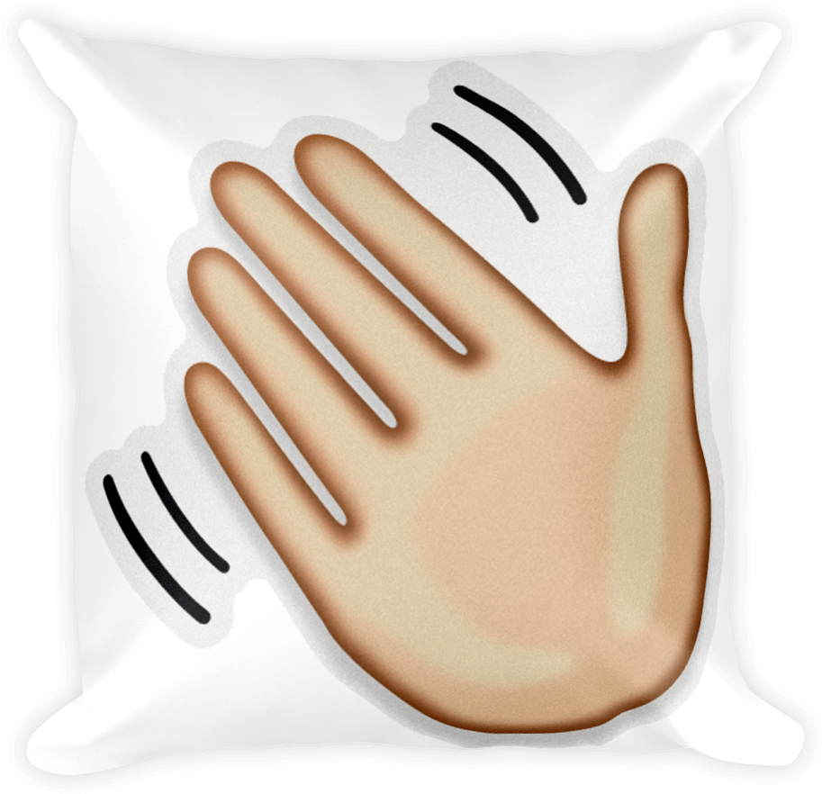 Waving Hand Sign - Transparent Background Wave Emoji (1000x1000), Png Download