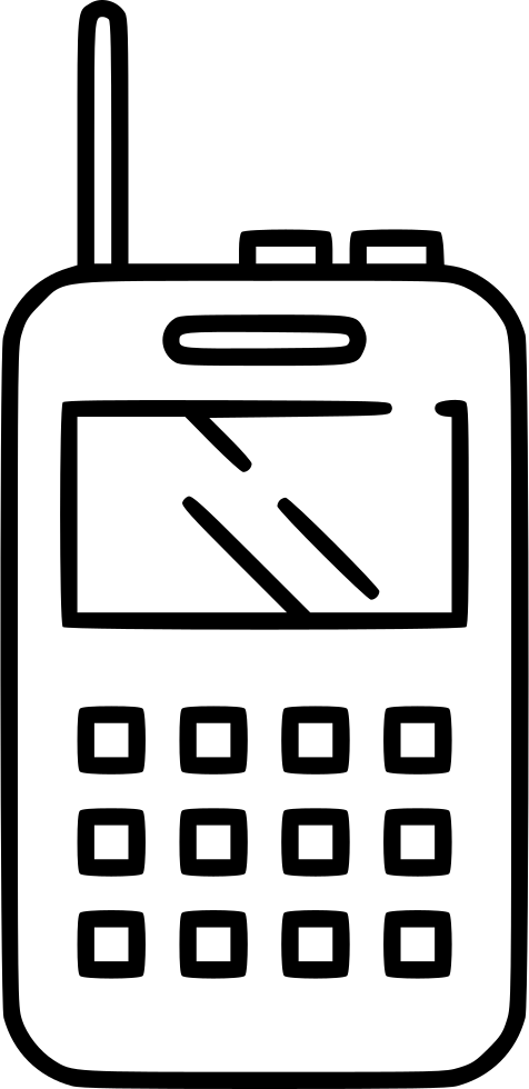 Walkie Talkie - - Drawing (476x980), Png Download
