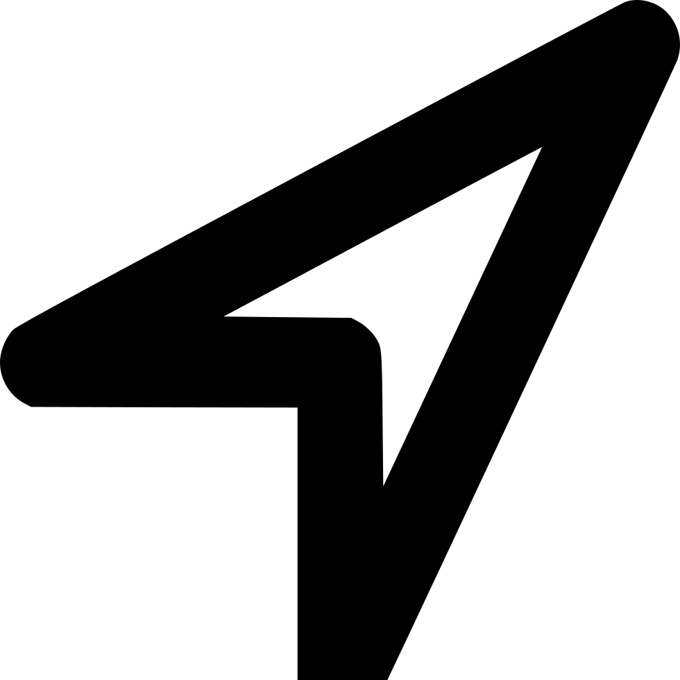 Location Arrow Comments - Triangle (980x980), Png Download