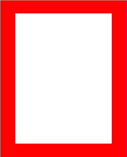 Rectangle Rouge Png - Cadre Rouge Fond Transparent (409x505), Png Download