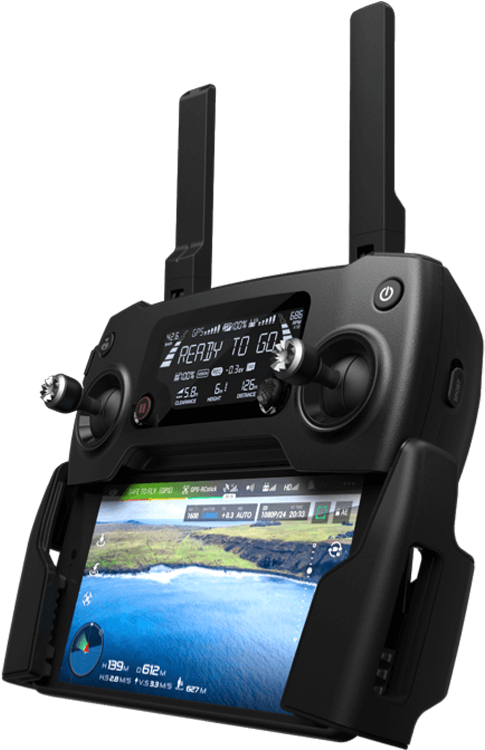 More Range And Better Controller - Dji Mavic Pro Combo (1860x800), Png Download