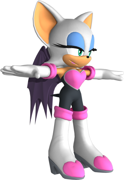 Download Zip Archive - Rouge The Bat Sonic Forces (750x650), Png Download