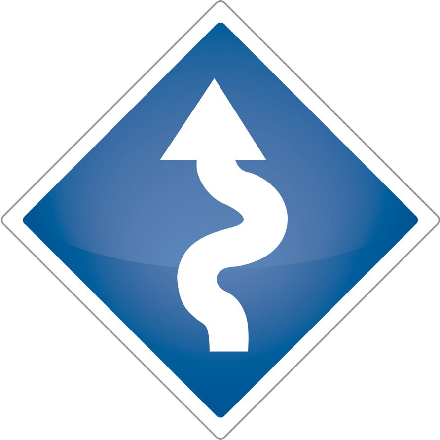 On The Road - Traffic Sign (895x899), Png Download