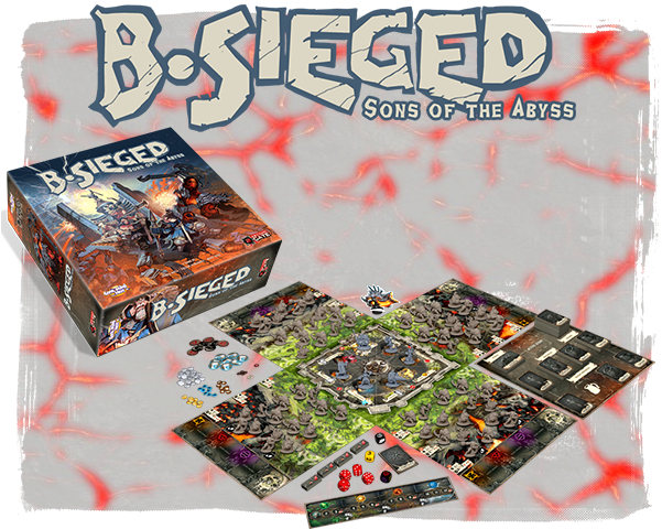 B-sieged Survive The Onslaught - B Sieged Sons Of The Abyss Board Game (600x500), Png Download