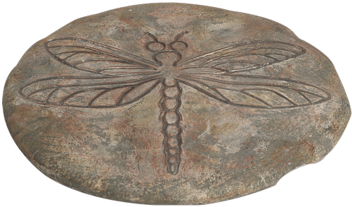 Cement Etched Stepping Stone, Dragonfly - Royer's Flowers & Gifts (500x611), Png Download