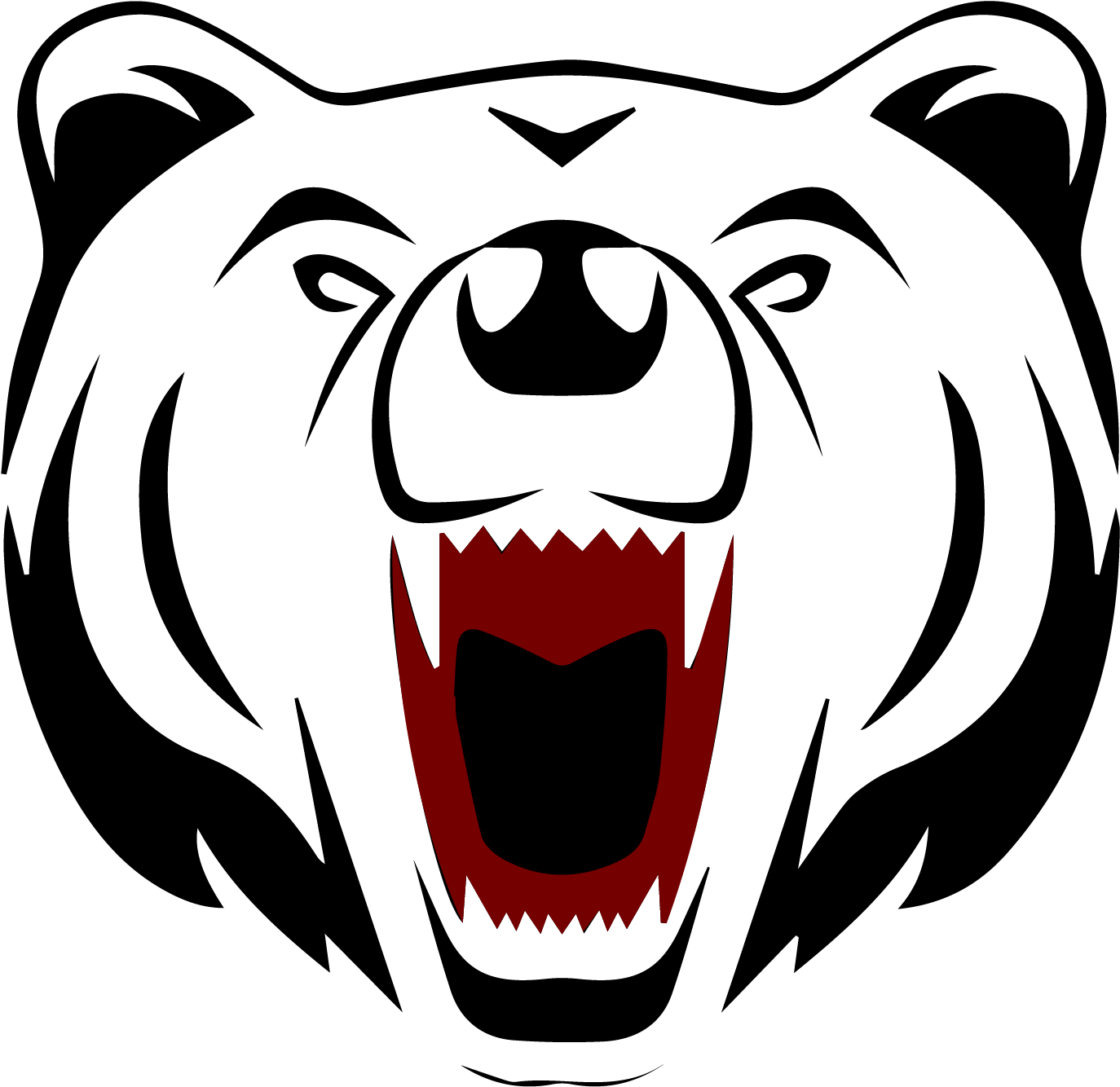 Grizzly Tracker - Polar Bear Face Cartoon (1682x1682), Png Download