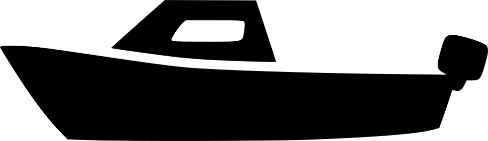 Vector Freeuse Download Small Png Icon Free - Boat Black And White Icon (980x284), Png Download