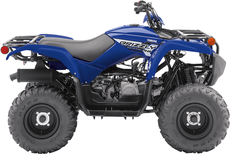 2019 Grizzly 90 Yamaha Blue Right - Yamaha Raptor 90 2019 (775x526), Png Download