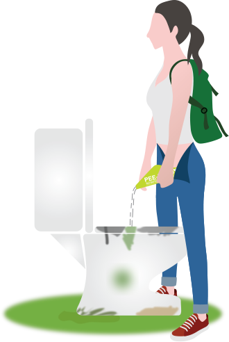 Ladies, Are You Tired Of Using That Unhygienic Toilet - Peebuddy (330x492), Png Download