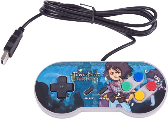 Usb Controller - Controller Towerfall Snes (800x533), Png Download
