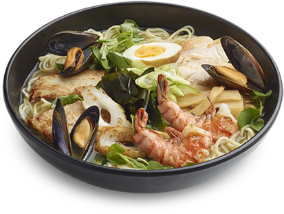 High Angle Picture Of Our Wagamama Ramen Dish On A - Short Rib Ramen Wagamama (560x560), Png Download