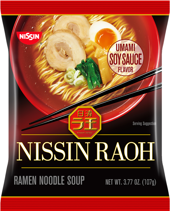 Nissin Raoh Umami Soy Sauce Flavor - Nissin Raoh Ramen Noodle Soup, Umami Tonkotsu, 3.53 (1230x853), Png Download
