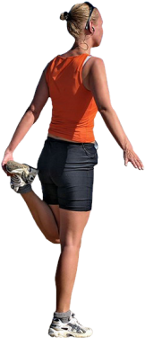 Jogger Stretching By Facemepls-375x375 - People Stretching Cutout (375x375), Png Download