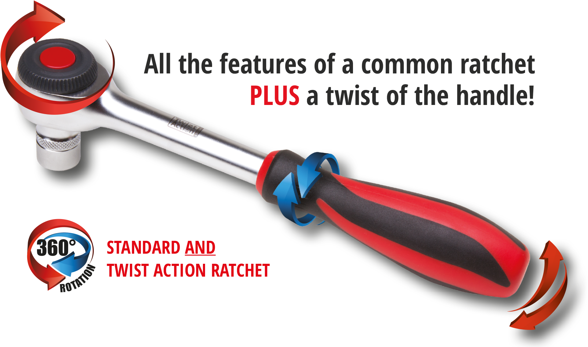 Ratchet With Twist Handle (1964x1159), Png Download