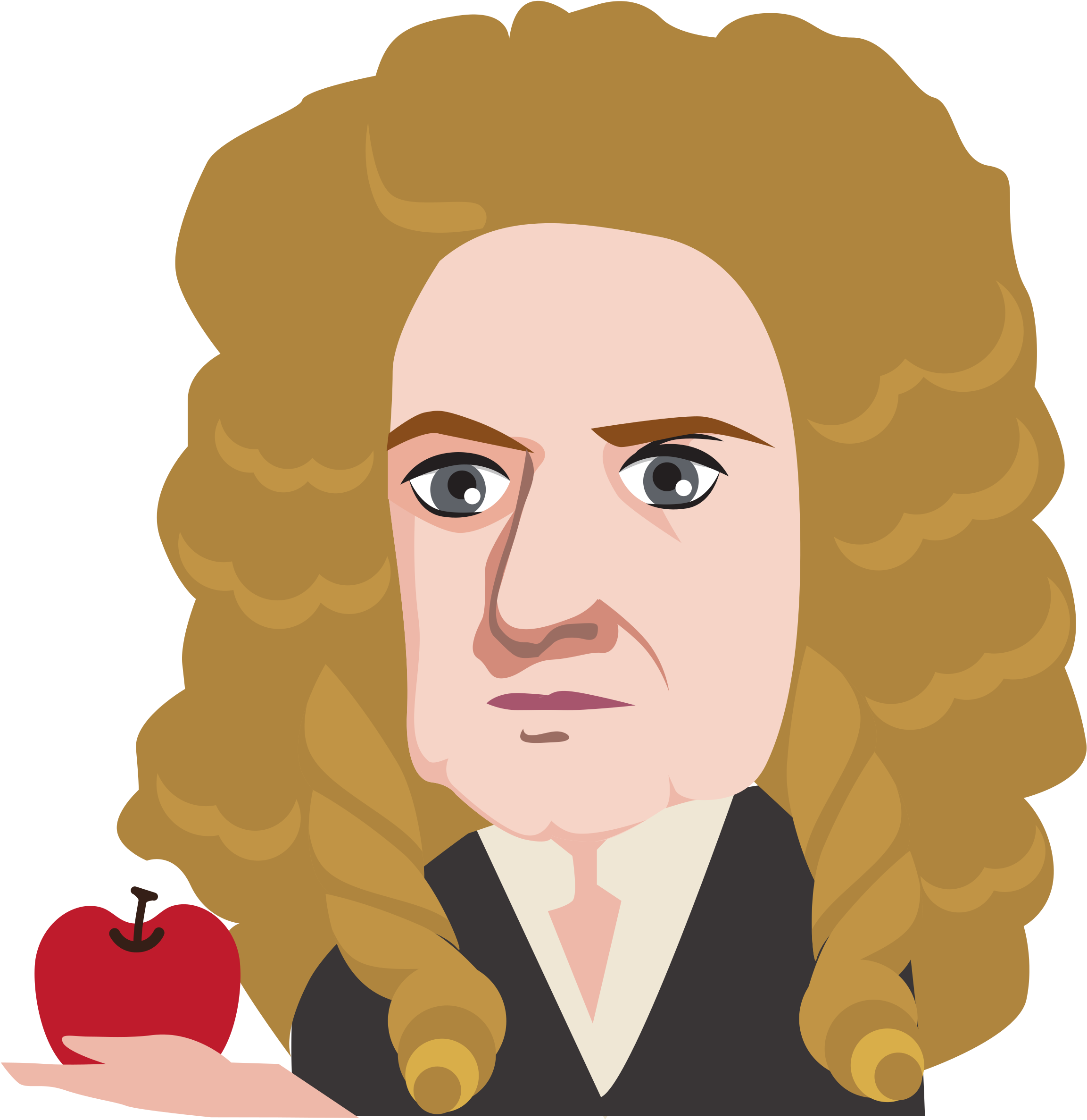 This Free Icons Png Design Of Sir Isaac Newton (2332x2400), Png Download