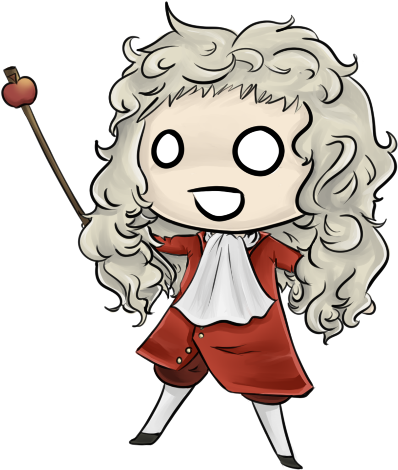 Isaac Newton By Poqu - Sir Isaac Newton Drawing (900x1043), Png Download
