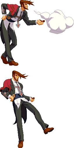 Ggac Slayer Throw - Guilty Gear Slayer Throw (254x506), Png Download