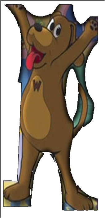 Wags Stretching - Cartoon (339x702), Png Download