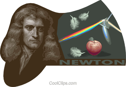 Sir Isaac Newton Royalty Free Vector Clip Art Illustration - Presence Of The Creator (480x332), Png Download