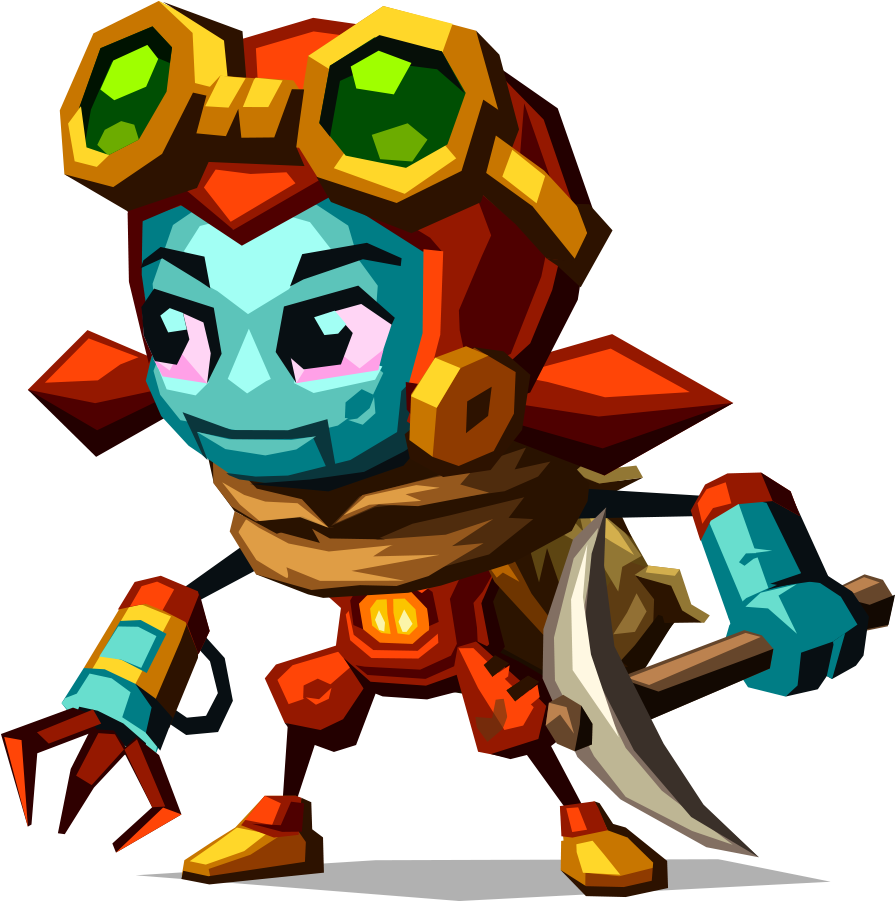 Steamworld Dig 2 Dorothy With Pickaxe - Steamworld Dig 2 Character (1000x1000), Png Download