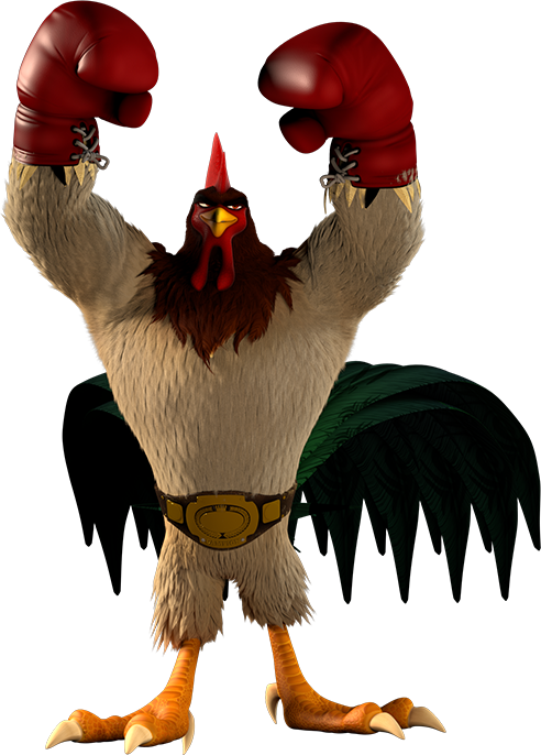 Gallo Con Muchos Huevos Personajes (492x686), Png Download