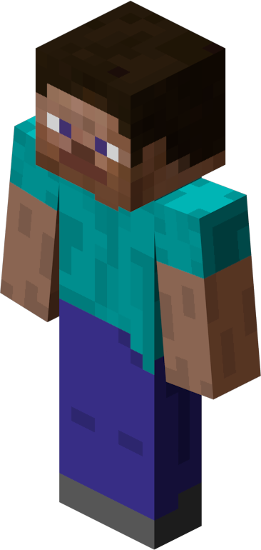Minecraft Player - Minecraft Steve (366x770), Png Download