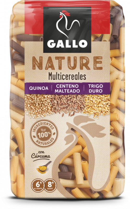 Multigrain Macaroni Gallo Nature 400 Gr - Pastas Gallo (498x800), Png Download