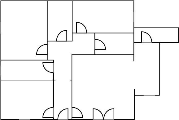 What's The Villa Like Inside - Line Art (596x435), Png Download