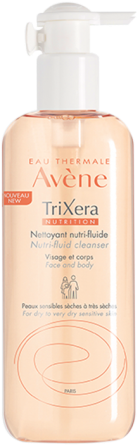 Trixera Gel De Limpieza Nutri-fluido - Avene Trixera Nutri Fluid Cleanser Face And Body 400ml (380x460), Png Download