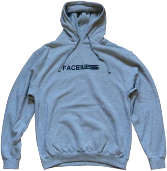 "faceless" Hoodie - Grey - Hoodie (530x707), Png Download