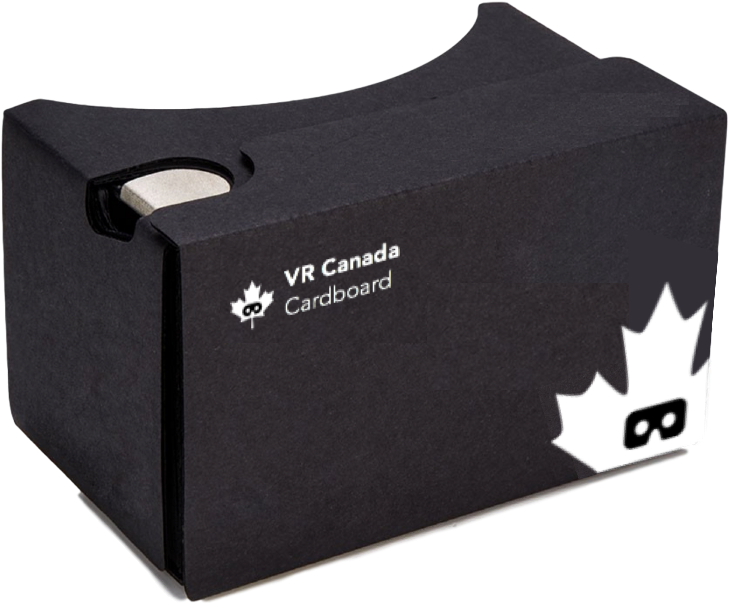 Google Cardboard - Black Vr Cardboard Headset (1749x1752), Png Download