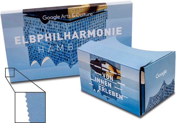 Branded Google Cardboard In Elbphilharmonie Design - Carton (600x600), Png Download