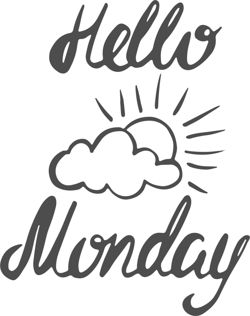 Hello Mondays - Lettering (800x1012), Png Download